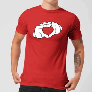 T-Shirt Disney Topolino Heart Hands - Rosso - Uomo