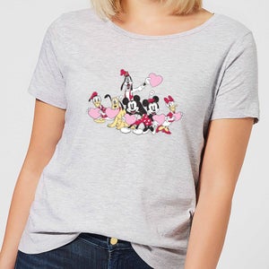 T-Shirt Disney Topolino Love Friends - Grigio - Donna