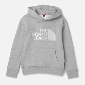 The North Face Kids' Drew Peak Pull Over Hoodie - TNF Light Grey Heather/TNF White