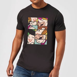 The Flintstones Cartoon Squares Men's T-Shirt - Black
