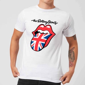 Rolling Stones UK Tongue Herren T-Shirt - Weiß
