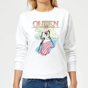 Queen Vintage Tour Damen Sweatshirt - Weiß