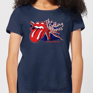 Rolling Stones Lick The Flag Damen T-Shirt - Navy Blau