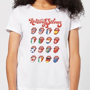 Rolling Stones International Licks Damen T-Shirt - Weiß