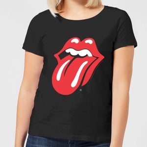 Rolling Stones Classic Tongue Damen T-Shirt - Schwarz