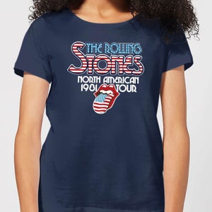 Rolling Stones 81 Tour Logo Women's T-Shirt - Navy