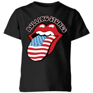 Rolling Stones US Flag Kids' T-Shirt - Black