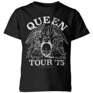 Queen Tour 75 Kinder T-Shirt - Schwarz