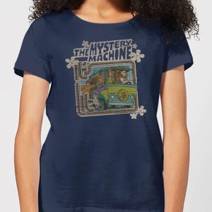 Scooby Doo Mystery Machine Psychedelic Women's T-Shirt - Navy