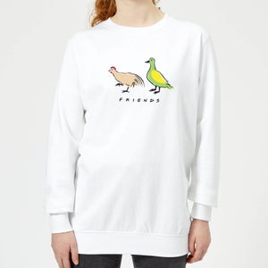 Friends The Chick And The Duck Women's Sweatshirt - White