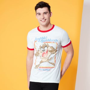 Looney Tunes Kaboom! Appetite For Destruction Ringer T-Shirt - Weiß / Rot