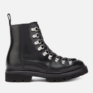 Grenson Women's Nanette Leather/Shearling Hiking Style Boots - Black