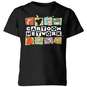 Cartoon Network Logo Characters Kinder T-Shirt - Schwarz