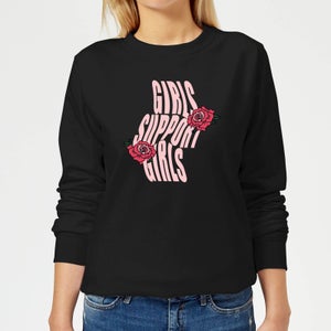 Girls Support Girls Women's Sweatshirt - Black