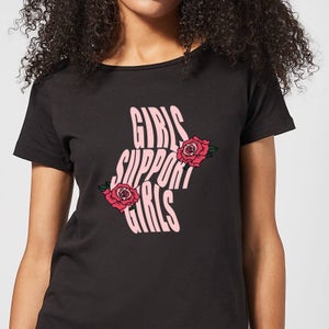 Girls Support Girls Women's T-Shirt - Black