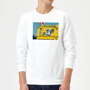 Disney Lilo And Stitch Life Guard Sweatshirt - White