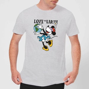 Camiseta Minnie Mouse Love The Earth para hombre de Disney - Gris