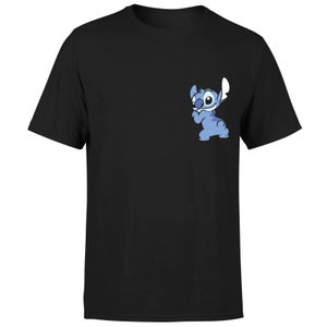 Disney Stitch Backside Herren T-Shirt - Schwarz