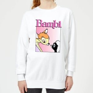 Disney Bambi Nice To Meet You Women's Sweatshirt - White