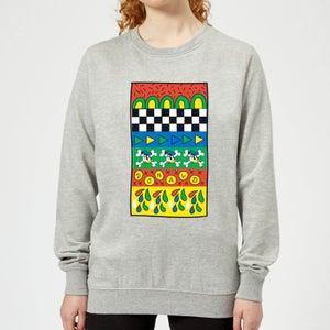 Donald Duck Vintage Pattern Women's Sweatshirt - Grey