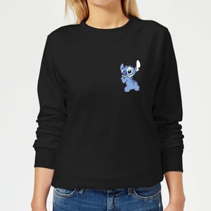 Disney Stitch Backside Damen Sweatshirt - Schwarz