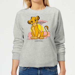 Disney Lion King Simba Pastel Damen Sweatshirt - Grau