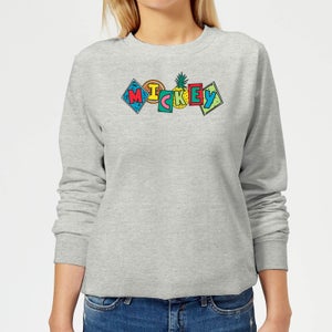 Disney Mickey Fruit Blocks Women's Sweatshirt - Grey
