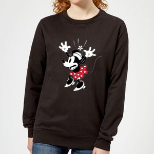 Disney Minnie Mouse Surprise Damen Sweatshirt - Schwarz