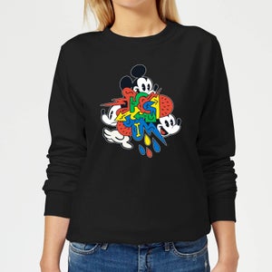 Disney Mickey Mouse Vintage Arrows Women's Sweatshirt - Black