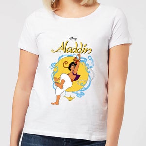 Camiseta para mujer Aladdin Rope Swing de Disney - Blanco