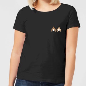 Disney Knabbel en Babbel Backside dames t-shirt - Zwart