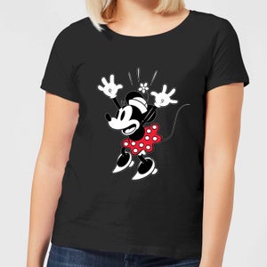 Disney Minnie Mouse Surprise Damen T-Shirt - Schwarz