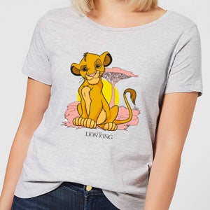 T-Shirt Disney Re Leone Simba Pastel - Grigio - Donna