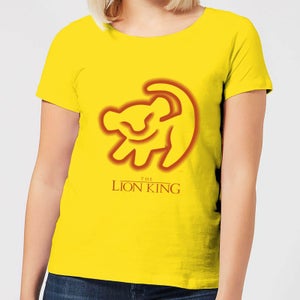 Disney Lion King Cave Drawing Women's T-Shirt - Yellow