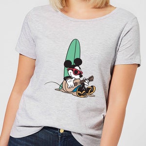 Disney Mickey Mouse Surf And Chill Damen T-Shirt - Grau