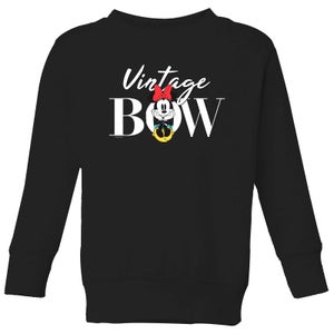 Disney Minnie Mouse Vintage Bow Kids' Sweatshirt - Black
