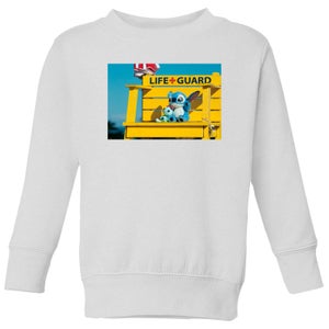 Disney Lilo And Stitch Life Guard Kids' Sweatshirt - White