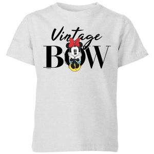 Disney Minnie Mouse Vintage Bow Kids' T-Shirt - Grey