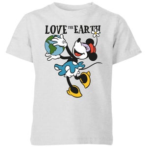 Disney Minnie Mouse Love The Earth Kinder T-Shirt - Grau
