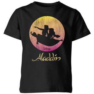 Disney Aladdin Flying Sunset Kinder T-Shirt - Schwarz