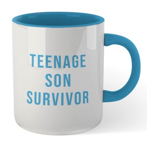 Teenage Son Survivor Mug - White/Blue
