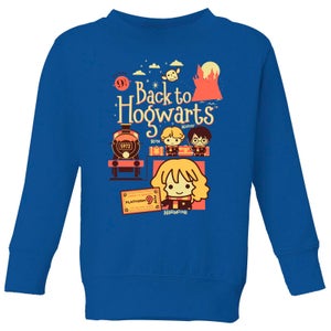 Harry Potter Kids Back To Hogwarts Kids' Sweatshirt - Royal Blue