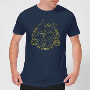 T-Shirt Harry Potter Corvonero Raven Badge - Navy - Uomo