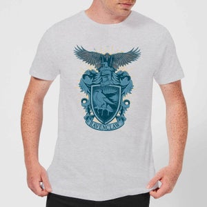 Harry Potter Ravenclaw Drawn Crest Men's T-Shirt - Grey