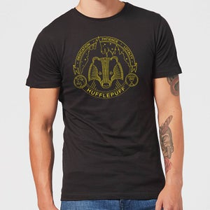 Harry Potter Hufflepuff Badger Badge Men's T-Shirt - Black