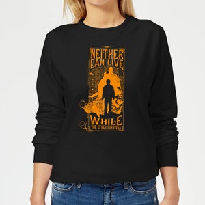 Harry Potter Neither Can Live Women's Sweatshirt - Black