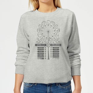 Harry Potter Spells Charms Women's Sweatshirt - Grey
