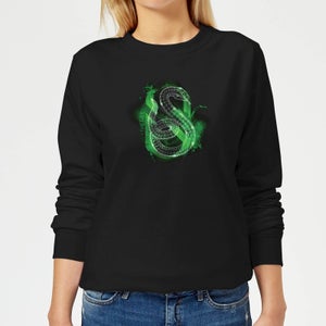 Harry Potter Slytherin Geometric Women's Sweatshirt - Black