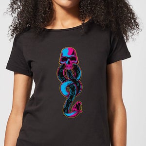Harry Potter Dark Mark Neon dames t-shirt - Zwart