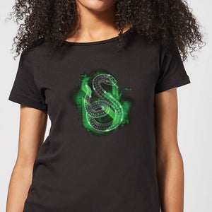 T-Shirt Harry Potter Serpeverde Geometric - Nero - Donna